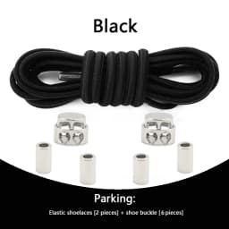Tieless Elastic Shoe Laces No Tie Shoelaces Round Shoelace Sneakers for Kids and Adult with Strong Lock and Speed Shoestrings