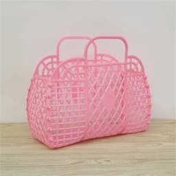 Detachable Shower Basket Plastic Bath Basket Bathroom Hollow Wash Storage Basket Shopping Basket Home Storage Organization
