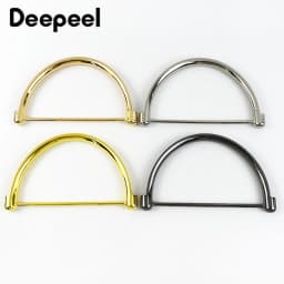 1-5Pcs Metal Bag Handle Replacement for Women DIY Shoulder Bags Making Handbag Frame Parts D Rings Buckles HandBag Accessories