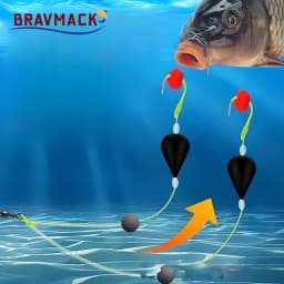 1PCS Inverted Bottom Double Hook Fishing Float Set - High Sensitivity, Suitable for Sea and Freshwater Fishing