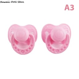 2pcs Lovely Doll Pacifier For New Reborn Baby Dolls Kids Toy Doll Play House Supplies Dummy Nipples Diaper Pants Wear