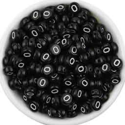 7x3.5mm Black Acrylic Beads Flat Round Pick Letters Loose Alphabet Spacer Beads Supplies For Jewelry Making Bracelets Accessory