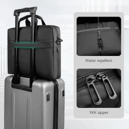 MARK RYDEN Multi-purpose Laptop Briefcase Water Repellent Commuter Bag with Trolley Sleeve