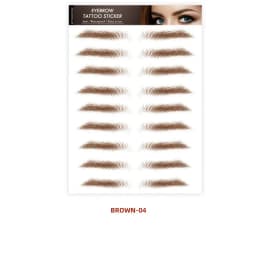 Brown Eyebrows Makeup Tattoo Sticker Water-based Hair-liked Waterproof Long Lasting False Stickers for Brow Grooming Shaping
