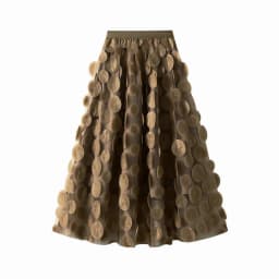 3d Polka Dot Black Mesh Half Skirt 2025 Fashion Women's Dress Mid Length Umbrella Dress Korean A-line Dress Party Dress