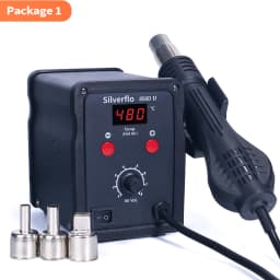 Silverflo 858D-II Hot Air Rework Station 700W Heat Gun Station With Temp.Calibration Mode for BGA PCB IC Phone Repair 220V