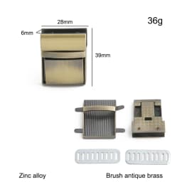 5/10/20PCS Metal Rectangle Press Push Lock For Handbags Bag Briefcase Spring Lock Snap Decorative Clasps Repair Kit Accessories