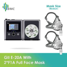 BMC G2S A20 Auto CPAP Machine for Sleep Apnea, Portable Anti Snoring Ventilator with Humidifier & 2 Masks, Medical Grade COPD Th