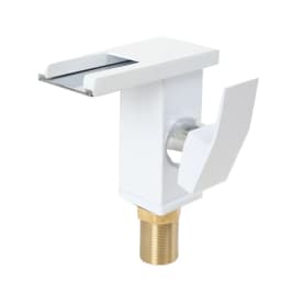 LED Matte Bathroom Sink Waterfall Faucet Three Colors Change with Temperature Hot and Cold Water Mixer Taps Water Inlet Pipe