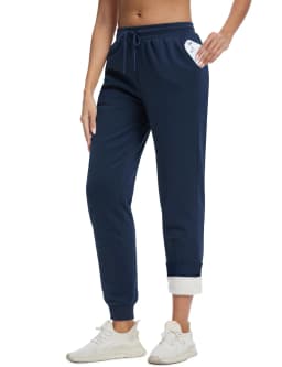 TACVASEN Warm Sherpa Lined Thermal Drawstring Sweatpants Women's Winter Fleece Pants Insulated Athletic Joggers with Pockets