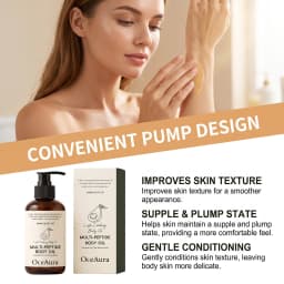 Multi Peptide Firming Body Oil Avocado Extracted Nourish Glow Radiance Skin Tightening Anti Aging Moisturizing Massage Body Oil