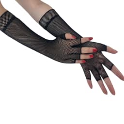 Women Sexy Mesh Transparent Solid Elasticity Breathable Drive Ride Gloves Cosplay Fashion Personality Fishing Net Tight