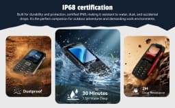 HAMTOD H3 Rugged Phone 2.8 inch HD Screen Quad-core 2000mAh Battery 0.3MP Camera 4G VoLTE