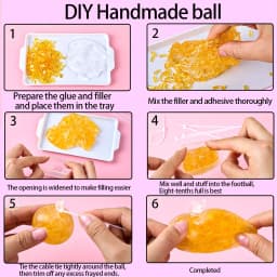 6Pcs Transparent Soft TPR Empty Ball Skins DIY Handmade Bubble Squishy Toy for Stress Relief Squeeze Fidget Toy Crafts Making