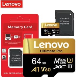 Lenovo Original 128GB Micro SD Card UHS-I A1 V60 Memory TF Card for Smartphone Camera Drone 4K Video Recording