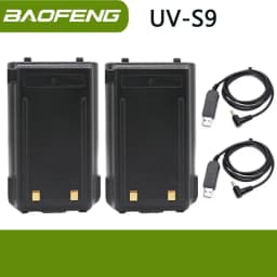 Baofeng UV-S9 Plus Battery UV-5R+Plus UV-S9 Pro Walkie Talkie Li-ion Original Batteries USB Charging 2800 mAh UV-S9 V2 UV-5R Max