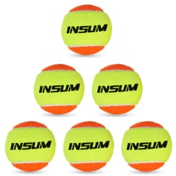 INSUM Beach Tennis Balls for Training Outdoor 50% Standard Pressure Tennis Padel Balls for Children Beginner Paddle Ball