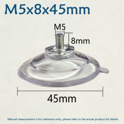 M4 M5 M6 M8 Transparent Suckers With Screw PVC Plastic Sucker Pad Holder Turn Nut Glass Table Tops Storage Tool Hooks