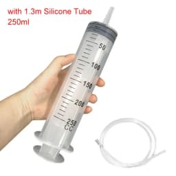 150ml-500ml Large Capacity Syringe Syringes Reusable Pump Measuring 1.3m Tube Feeding Ink Big Syringe Hydroponics Nutrient