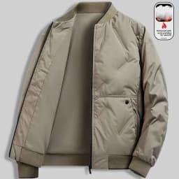 Thickened Fleece Lined Cotton Jacket for Men Wear Resistant Warm Autumn Winter Coat Youth Casual Style Long Sleeve Baseball C...