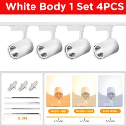 Led Track Light COB 220V Full Set Led Spot Track Lighting Rail Lamp for Living Room Clothing Store Bedroom Track Ceiling Lamp