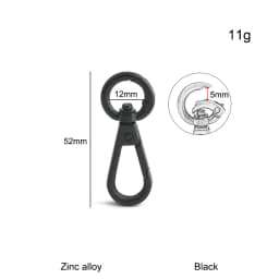 10/30/100PCS Inside:12mm Open Metal Carabiner Snap Hook Trigger Clasps Clips Swivel O-ring For Bag Strap Keychain Accessories