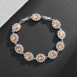 Water Drop Silver Color Bracelet Women\'s Extended 8 Color Zircon Gift Fashion Bracelet