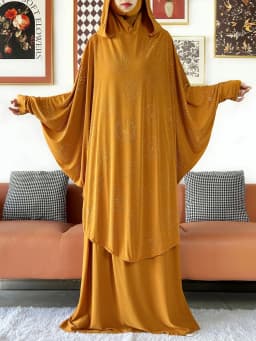 Two Piece Set Jilbab Prayer Clothes Muslim Abaya Set Women Prayer Garment Dress Hijab Long Khimar Skirt Sets Islamic Ramadan