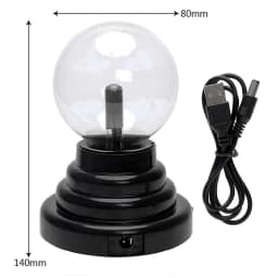 3 Inch Magic Plasma Ball Lamp LED Atmosphere Night Light Touch Control Glass Plasma Light Bedroom Decor Kids Gifts