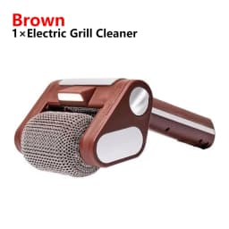 Electric Roller Grill Brush with LED Light Stainless Steel Bristle-Free BBQ Cleaner Brush Rechargeable Barbecue Cleaner Tools