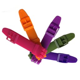 Watch strap accessories compatible for Swatch 17mm19mm colorful silicone rubber waterproof wristband bracelet for men and women