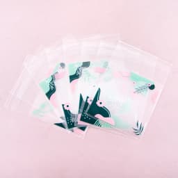 50pcs Small Fresh Morandi Color Opp Self-adhesive Bag Jewelry Universal Display Packaging Bag