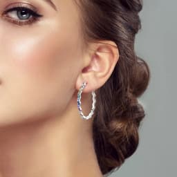 Orstarry S925 Sterling Silver Colorful Wavy Earrings Versatile Hoop Earrings For Women Jewelry Original Party Gifts