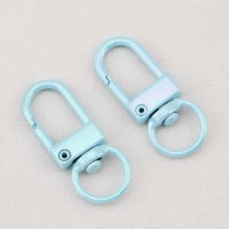 10pcs Electroplating Illusion Color Snap Lobster Clasp Hooks For DIY Colorful Trinkets Making Rotating Pet Keychains Bag Keyring