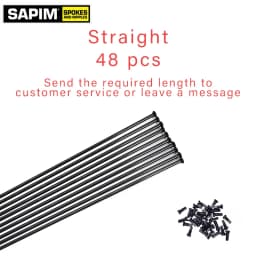 SAPIM Bicycle Spokes 2.0 Round J-Bend/Straight Pull Spokes Black Bikes with Copper Cap Spokes Can Choose Any Length Below 310mm