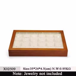 Wooden 3 in1 Multi-function Jewelry Display Box High quality Microfiber Ring Earring Bangle Organizer Case Luxury Storag Box