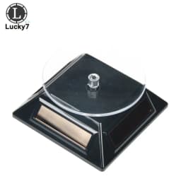 360 Turntable Solar Showcase Rotating Jewelry Watch Ring Phone Stand Display Jewelry Organizer Jewelry Display Stand 4 Colors
