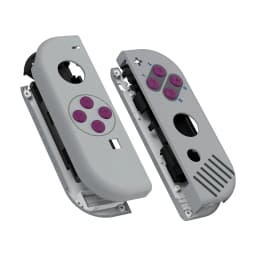 eXtremeRate Custom Patterned Controller Housing Shell Case with Full Set Buttons for NS Switch JoyCon & OLED Joycon - Wood Grain