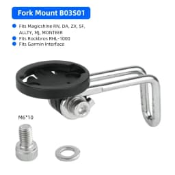 Bicycle Front Light Bracket Clamp Road Bike MTB Headlight Mount on Fork For Rocksbros/ CatEye/ XOSS/Gfitnix/Trerk
