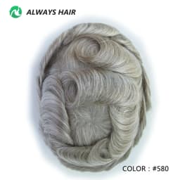 Invisible Hairline Hair System Unit for Men 0.03-0.04mm Super Thin Base Toupee Indian Human Hair Mens' Topper Wig