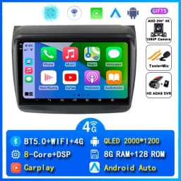 For Mitsubishi Pajero Sport 2 2008 - 2016 L200 Triton 2006 - 2014 Android 16 Car Radio Multimedia Video Player GPS CarPlay