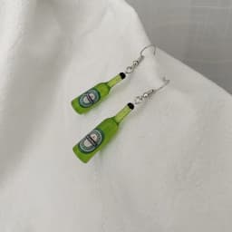 Yungqi Fashion Resin Beer Bottle Earring Creative Simulation of Mineral Bottles Earrings Cute Handmade Earrings Womens Jewelry