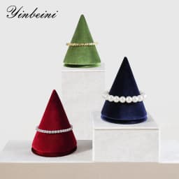 Yinbeini Velvet Conical Bangle Stand Jewelry Display Storage Holder for Bracelet Wristwatch TB032
