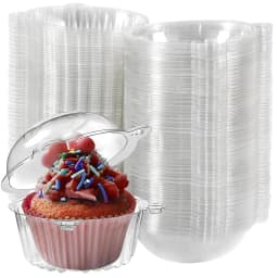 10/50Pcs Cupcake Packaging Box Clear Dessert Donut Muffin Cake Container Holder Wedding Birthday Party Supplies Christmas Decor