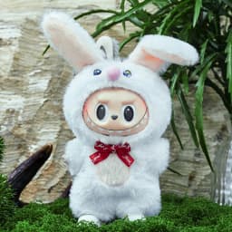 15/17cm 1st 2nd 3rd Generation Labubu Dolls With Various Cute Animal Shaped Outfits Including Shark Rabbit Chick Little Dinosaur