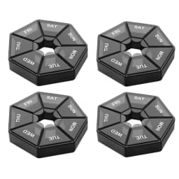 2/4Pcs 7 Days Pill Storage Box Mini Travel Portable Medicines Dispenser Box Multifunction Plastic Seven Compartment Sealer Box