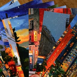 Natural Creation Series Landscape Theme Sticker Pack White Card Hand Account DIY Material Landscape Creation Stationery stickers