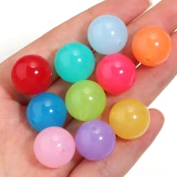 20pcs 16mm Acrylic Beads Candy Color Round Loose Spacer Beads For DIY Jewelry Making Bracelets Necklace Phone Key Chain Findings