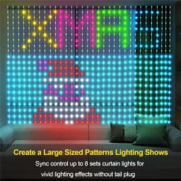 Outdoor Led String Christmas Lights Bluetooth Music App Control RGBIC Curtain USB DC5V WS2812B LED Addressable Party Decoration