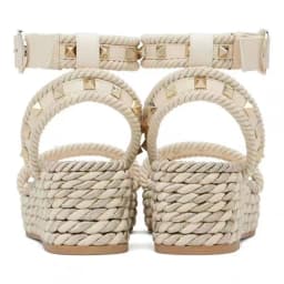 2026 Spring/Summer New Wedge Heel Studded Roman Platform Ankle Strap Thick Sole Casual Versatile Beach Sandals For Women